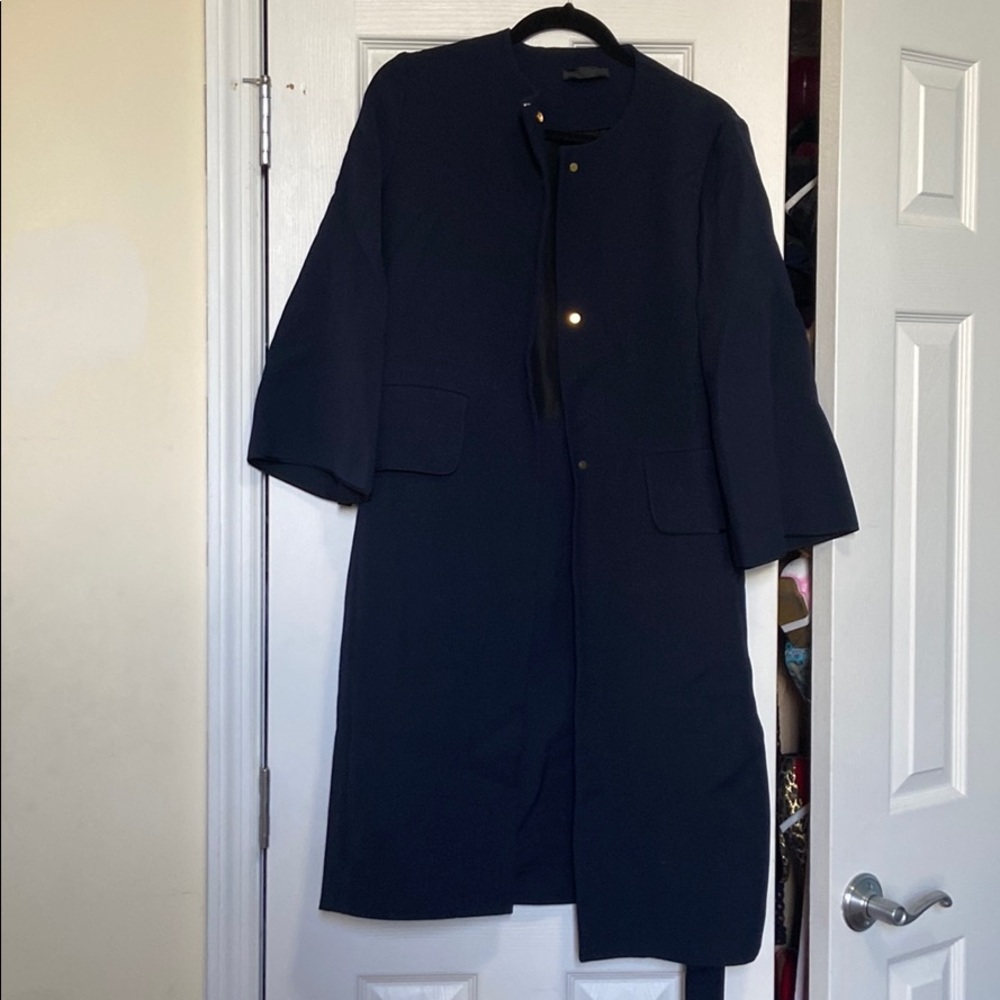 Navy Blue Coat by The Row